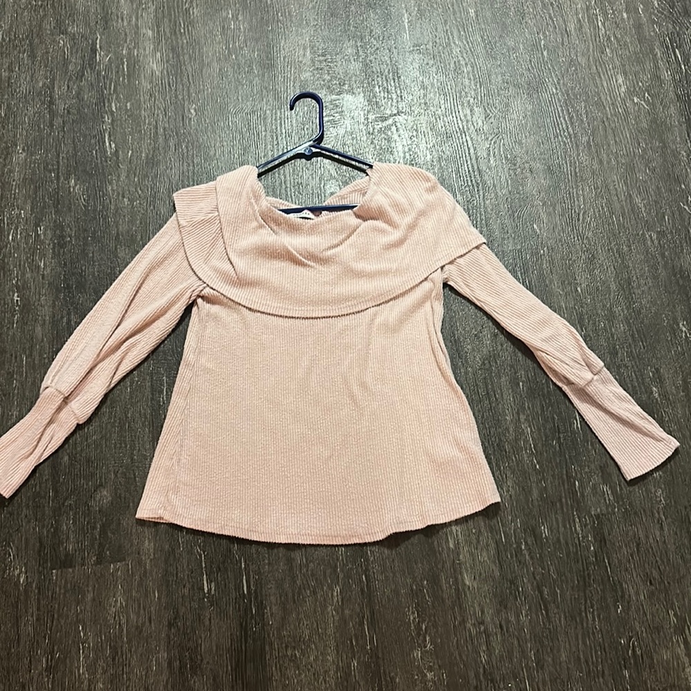 Blush long sleeve light sweater